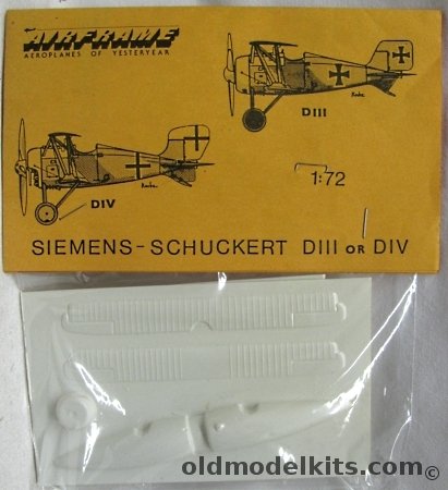 Airframe 1/72 Siemens-Schuckert D.IV (D-IV) or D.III (D-III) - Bagged plastic model kit